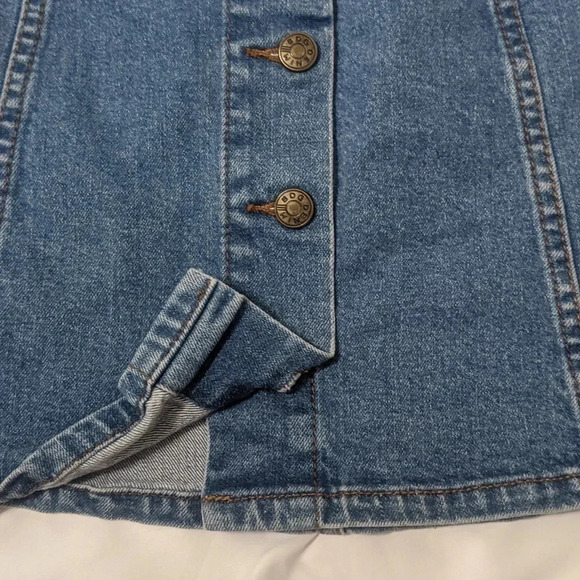 BDG A-line Button Front Mini Skirt Color Blue Size 4 - Picture 9 of 15